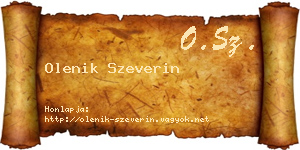 Olenik Szeverin névjegykártya